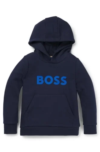 Kids’ hoodie in fleece with logo detail