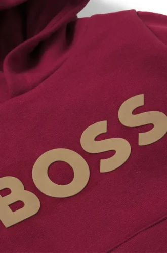 Kids’ hoodie in fleece with logo detail