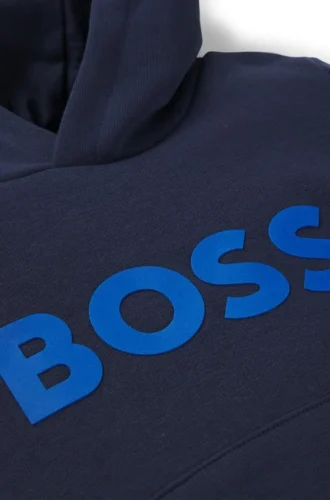 Kids’ hoodie in fleece with logo detail