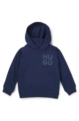 Kids’ hoodie with stacked logo