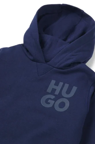 Kids’ hoodie with stacked logo