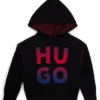 Kids’ hoodie with two-tone stacked logo