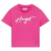Kids’ iridescent-logo T-shirt in cotton