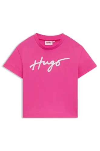 Kids’ iridescent-logo T-shirt in cotton