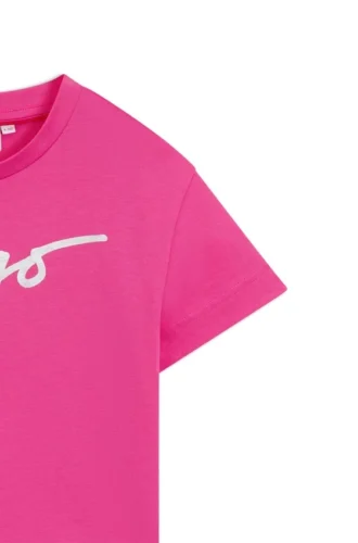 Kids’ iridescent-logo T-shirt in cotton