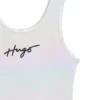 Kids’ iridescent swimsuit with logo print