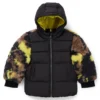 Kids’ jacket with camouflage sherpa accents Kids’ jacket with camouflage sherpa accents