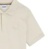 Kids’ jacquard-pattern polo shirt in stretch cotton Kids’ jacquard-pattern polo shirt in stretch cotton
