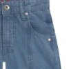 Kids’ jeans in blue cotton ripstop Kids’ jeans in blue cotton ripstop