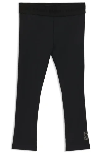 Kids’ jersey leggings with stud logo