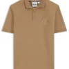Kids’ Johnny-collar polo shirt in knitted cotton