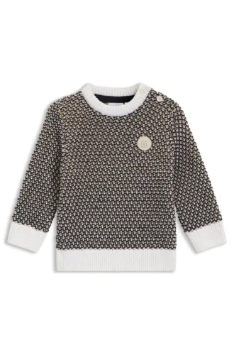 Kids’ knit sweater with Double B monogram