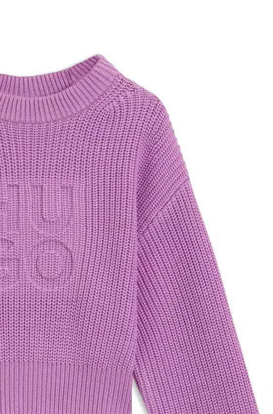 Kids’ knit sweater with stacked logo Kids’ knit sweater with stacked logo