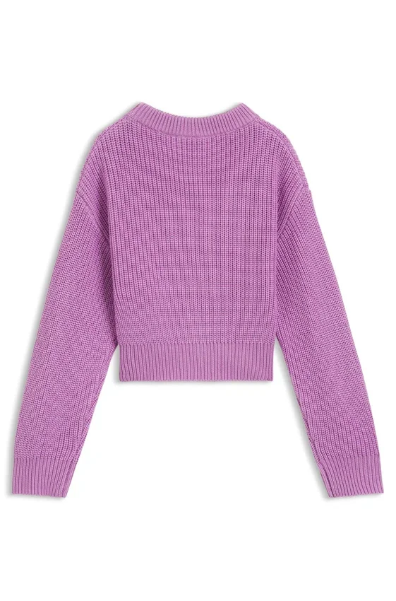Kids’ knit sweater with stacked logo Kids’ knit sweater with stacked logo