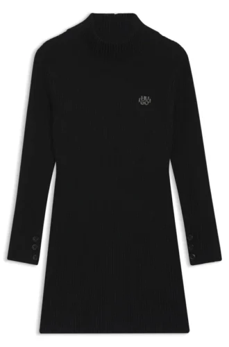 Kids’ knitted dress with stacked logo