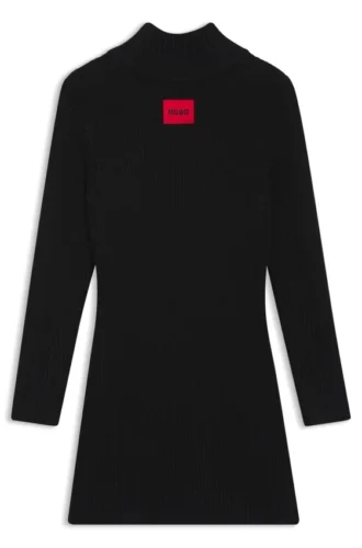 Kids’ knitted dress with stacked logo