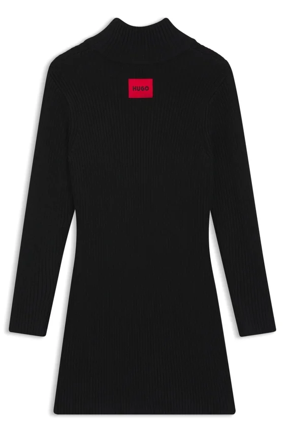 Kids’ knitted dress with stacked logo Kids’ knitted dress with stacked logo