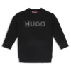 Kids’ knitted sweater dress with studded logo Kids’ knitted sweater dress with studded logo