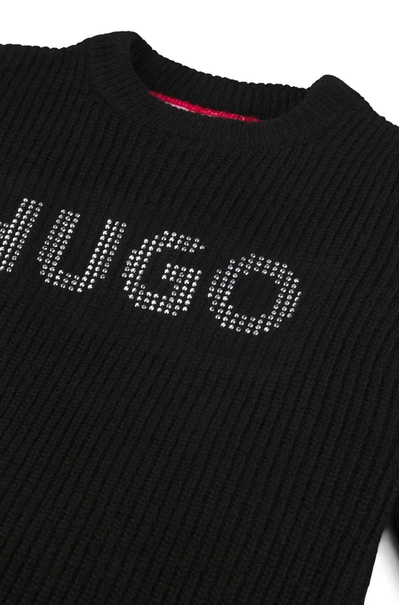 Kids’ knitted sweater dress with studded logo Kids’ knitted sweater dress with studded logo