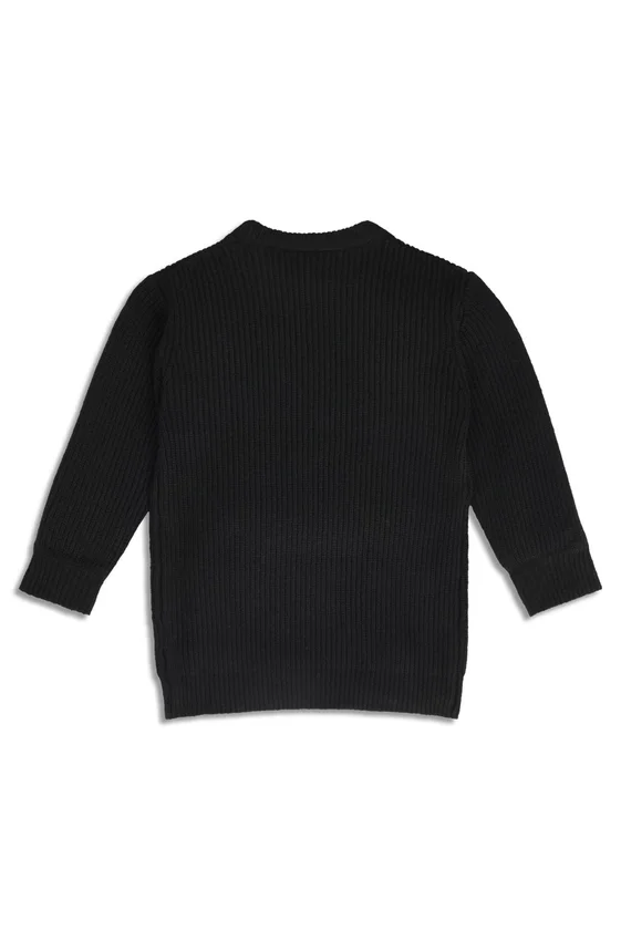 Kids’ knitted sweater dress with studded logo Kids’ knitted sweater dress with studded logo