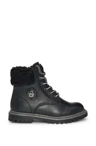 Kids’ leather boots with Double B monogram