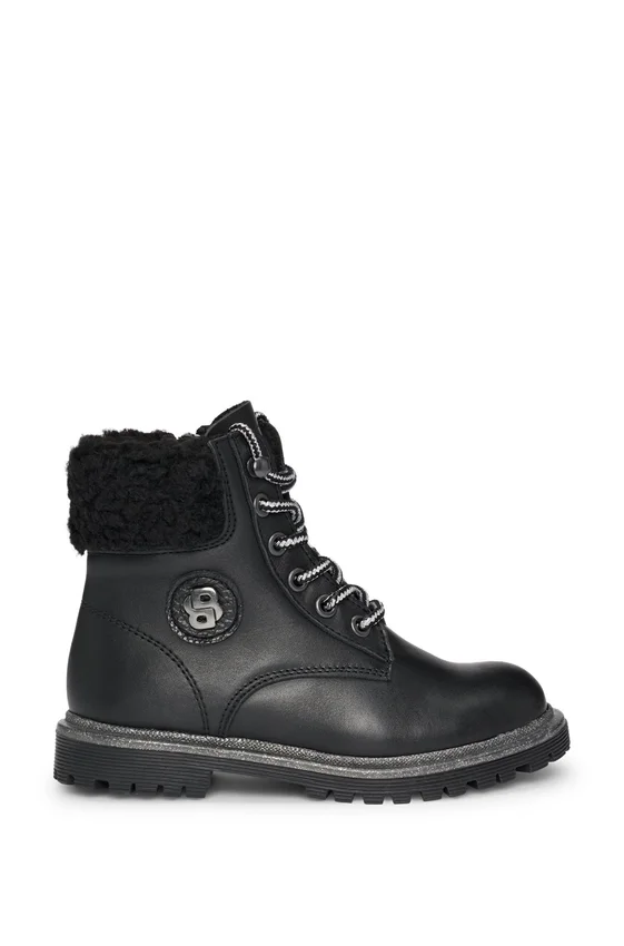 Kids’ leather boots with Double B monogram Kids’ leather boots with Double B monogram