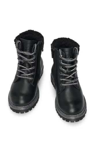 Kids’ leather boots with Double B monogram