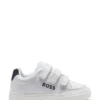 Kids’ leather trainers with logo prints Kids’ leather trainers with logo prints