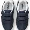 Kids’ leather trainers with logo prints Kids’ leather trainers with logo prints