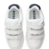 Kids’ leather trainers with logo prints Kids’ leather trainers with logo prints