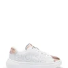 Kids’ leather trainers with perforated logo
