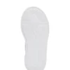 Kids’ leather trainers with perforated logo