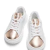 Kids’ leather trainers with perforated logo
