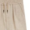Kids’ linen-blend shorts with a drawstring waist Kids’ linen-blend shorts with a drawstring waist