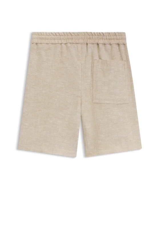 Kids’ linen-blend shorts with a drawstring waist Kids’ linen-blend shorts with a drawstring waist