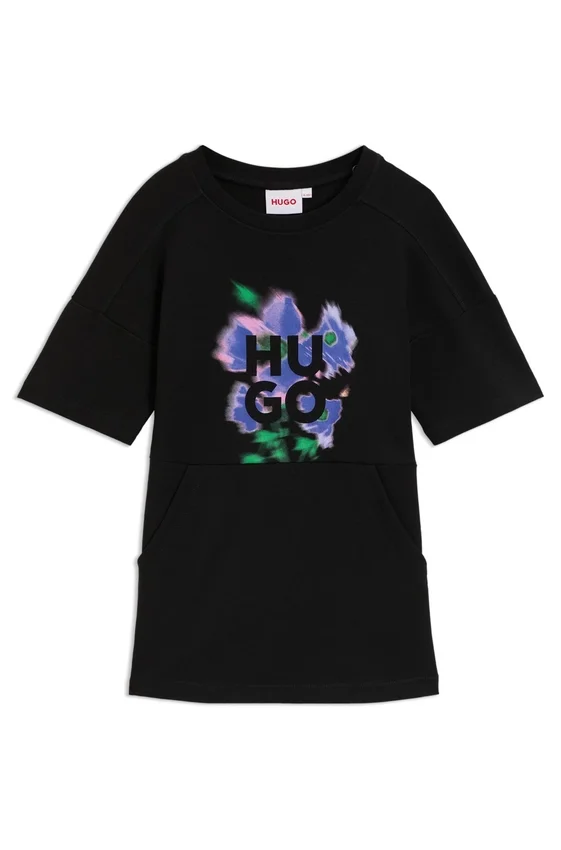 Kids’ logo-artwork T-shirt dress in cotton Kids’ logo-artwork T-shirt dress in cotton