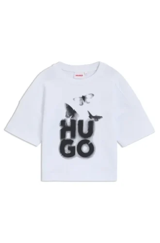 Kids’ logo-artwork T-shirt in cotton