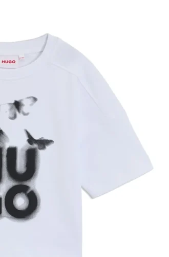 Kids’ logo-artwork T-shirt in cotton