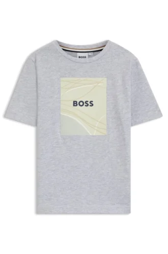 Kids’ logo-artwork T-shirt in cotton jersey