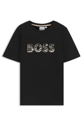 Kids’ logo-artwork T-shirt in cotton jersey