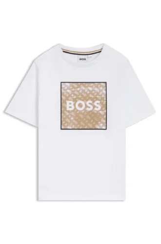 Kids’ logo-artwork T-shirt in cotton jersey