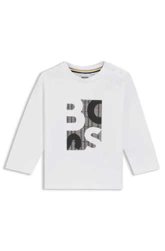 Kids’ logo-artwork T-shirt in cotton jersey