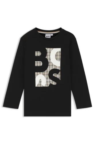 Kids’ logo-artwork T-shirt in cotton jersey