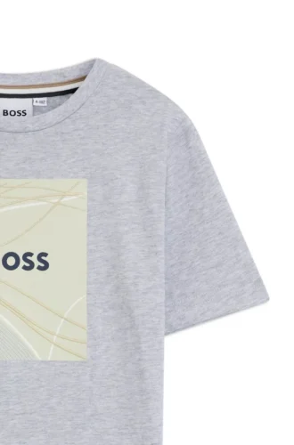 Kids’ logo-artwork T-shirt in cotton jersey