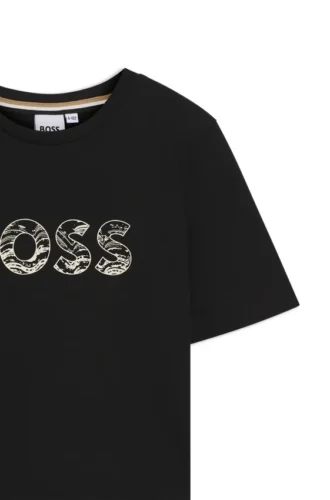 Kids’ logo-artwork T-shirt in cotton jersey