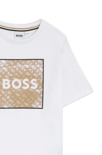 Kids’ logo-artwork T-shirt in cotton jersey