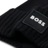 Kids’ logo-badge beanie hat with double layer