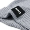 Kids’ logo-badge beanie hat with double layer