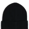 Kids’ logo-badge beanie hat with double layer