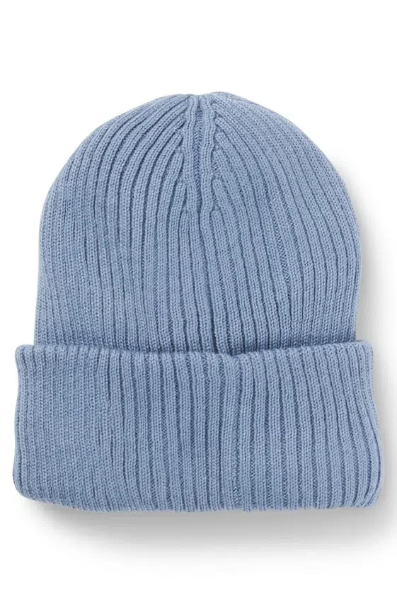 Kids’ logo-badge beanie hat with faux-fur lining Kids’ logo-badge beanie hat with faux-fur lining